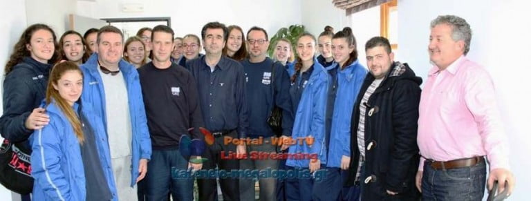 Η Εθνική ομάδα Βόλεϊ Νεανίδων στο Δημαρχείο Μεγαλόπολης