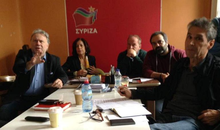 Παρέμβαση εργαζομένων της ΔΕΗ Μεγαλόπολης στα γραφεία του ΣΥΡΙΖΑ στην Τρίπολη