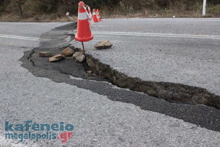 Έκλεισε η παλιά εθνική οδός Μεγαλόπολης – Καλαμάτας στο Δερβένι