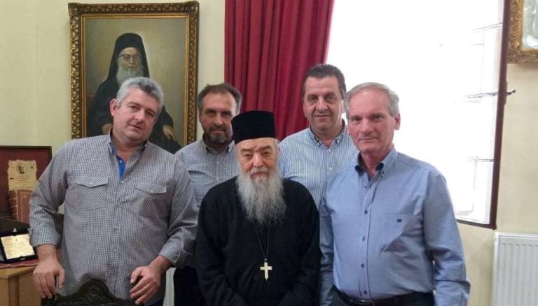 Συνάντηση Κώστα Μιχόπουλου με Μητροπολίτη Γόρτυνος και Μεγαλοπόλεως  Ιερεμία