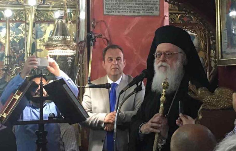 Ο Αρχιεπίσκοπος Τιράνων και πάσης Αλβανίας Αναστάσιος στη Στεμνίτσα