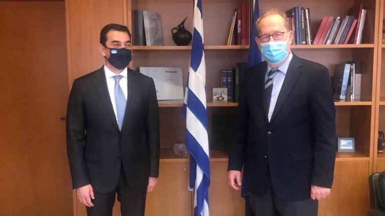 Συνάντηση Νίκα με Σκρέκα – Αναφορά για επιχειρηματικό πάρκο Μεγαλόπολης στο Λεύκτρο