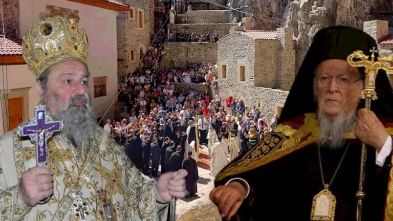 Ο Οικουμενικός μας Πατριάρχης και ο μακαριστός μητροπολίτης Δράμας Παύλος στην Παναγιά  του Σουμελά