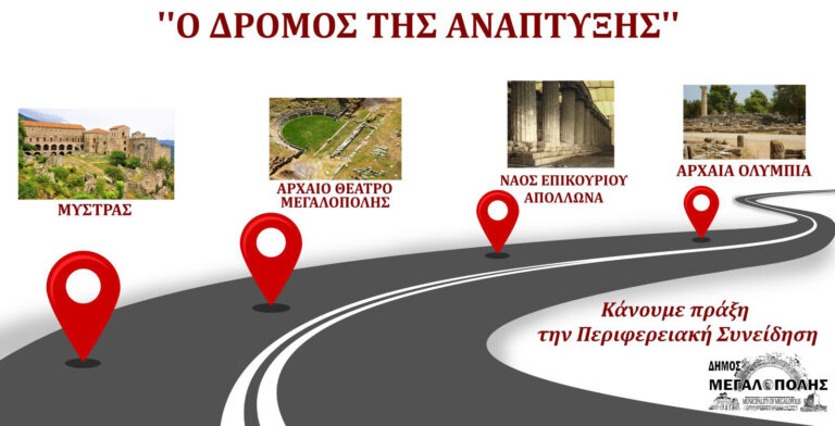 Ημερίδα για τη δημιουργία του Αναπτυξιακού Οδικού Άξονα Λεύκτρου – Μεγαλόπολης – Αρχαίας Ολυμπίας το Σάββατο 25 Μαΐου στη Μεγαλόπολη