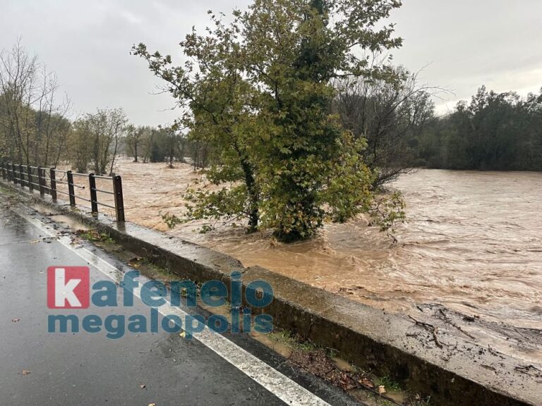 Προβλήματα από την έντονη βροχόπτωση στη Μεγαλόπολη (video-photo)