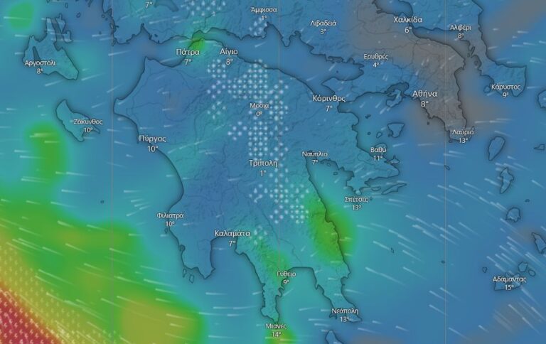 Κακοκαιρία: Μήνυμα από το 112 στην Αρκαδία για ακραία φαινόμενα την Τετάρτη 21 Ιανουαρίου