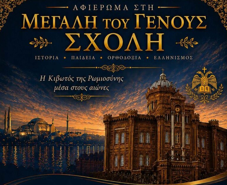 ΑΕΚ ΤΡΙΠΟΛΗΣ : Στις 27 Μαΐου 2026 Αφιερωματική πολιτιστική εκδήλωση στην Πατριαρχική Μεγάλη του Γένους Σχολή
